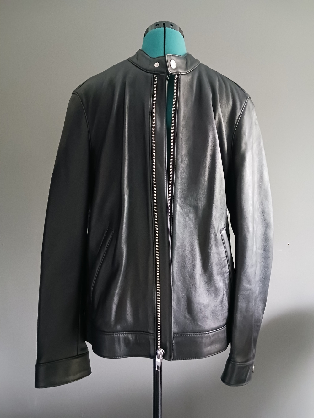 Thursday Black Genuine Leather Jacket Size L